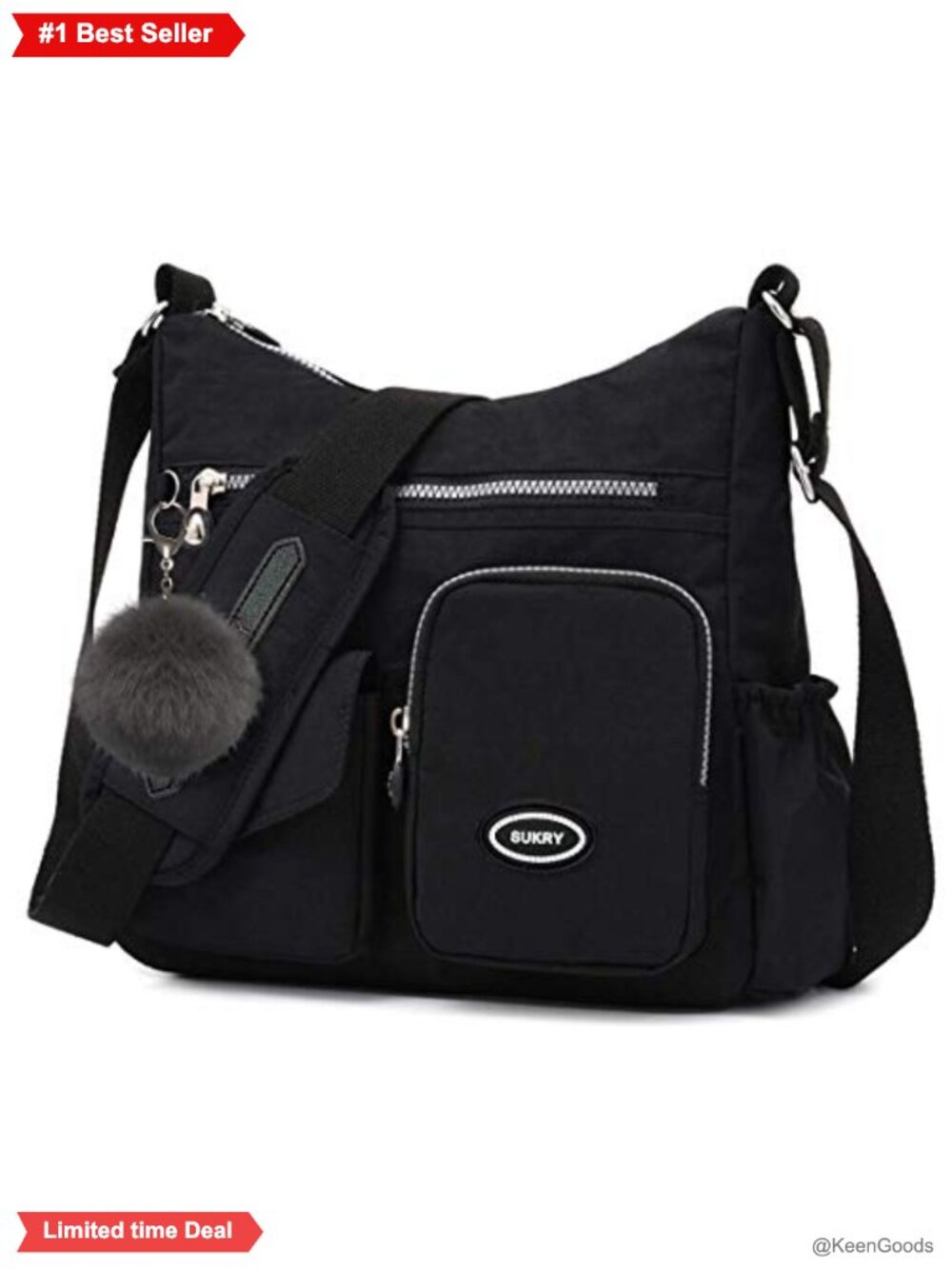 Nylon Crossbody Bag Anti-Theft RFID Waterproof Shoulder Travel Purse